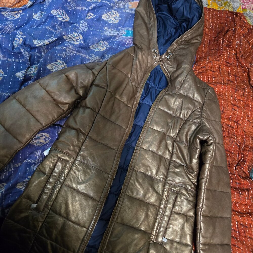 Skully Leather Metallic Warm Jacket - image 3